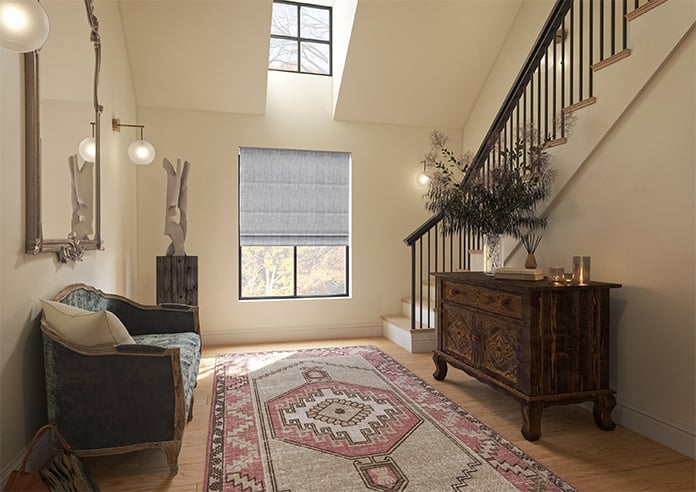 Rhea, Stainless Steel - Motorised Roman Blind - Image 6